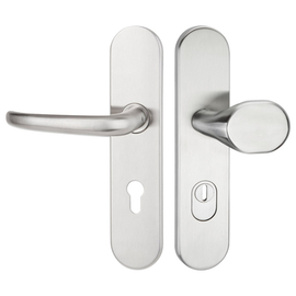 greenteQ Brandwerende deurset voor woningtoegang DG65.FS.S216.ZA.ER.NS RVS fijn mat, afstand 72 mm PZ, vierkante as 9 mm deurdikte 38-63 mm, incl. dra productfoto