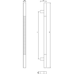 greenteQ Deurgreep TG17.ER.GS 1800/1300/75 fijn mat en gepolijst incl.BA 15.EU H/K/A 2x45mm productfoto BIGSKZ L