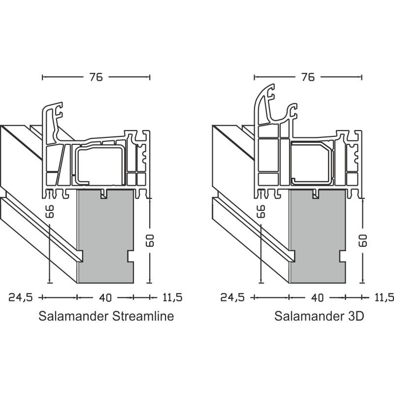 greenteQ Profil izolacyjny łączący parapet do ETICS o wysokiej izolacyjności 0,95 U, 2350 x 40 x 60 mm, 1 mm PVC biały z jednej strony, odpowiedni do zdjęcie produktu BIGANW L