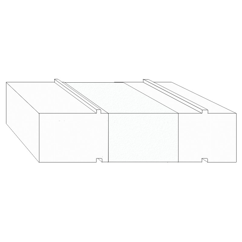 greenteQ Profil izolacyjny podkonstrukcji do drzwi podnoszono-przesuwnych 2350x50/53x204,5, frezowany, bez powłoki PVC do systemu Siegenia Ecopass 207 zdjęcie produktu BIGPIC L