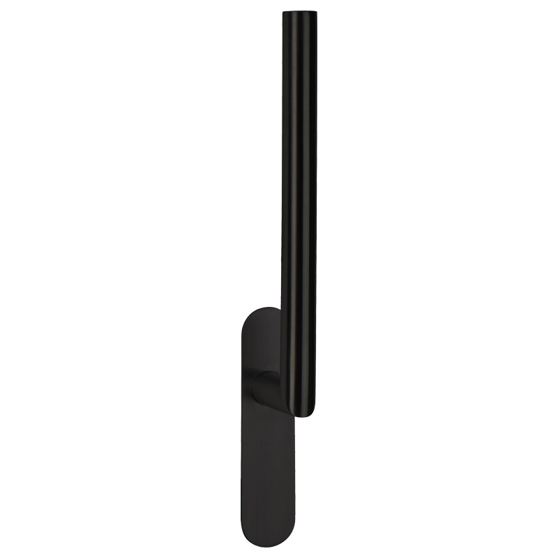 greenteQ Klamka do drzwi podnoszono-przesuwnych HSTG61.FRS.OL.ER.RAL9005 powlekana na czarno, długość trzpienia 2x95 mm (luzem) krzywka Ø 10 mm, ze śr zdjęcie produktu BIGPIC L
