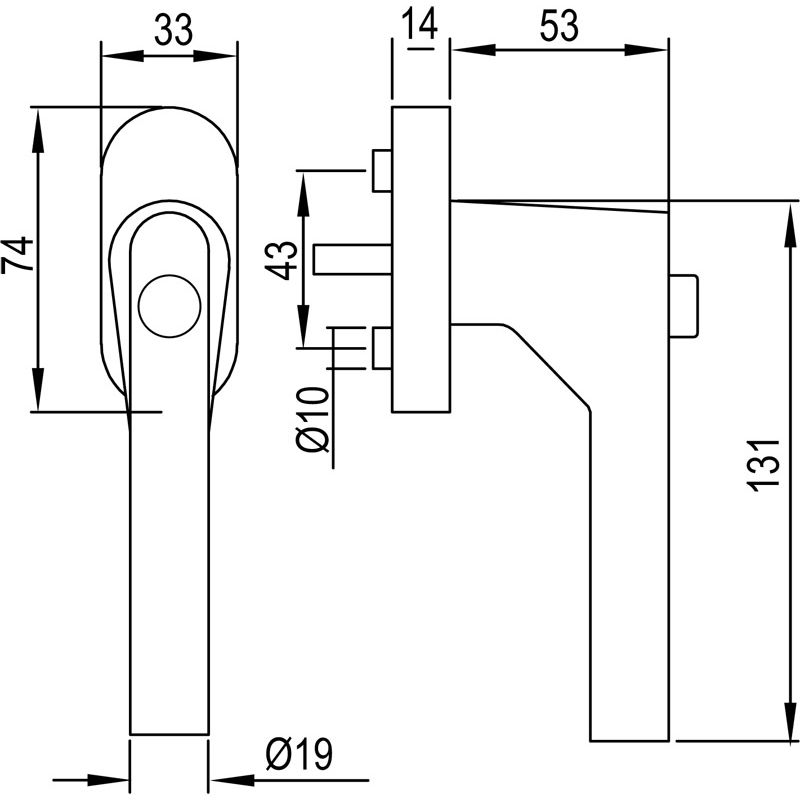 greenteQ FG61.DK.ER Długość sworznia 24/31+36/42 mm wystający M5x50mm zdjęcie produktu BIGSKZ L