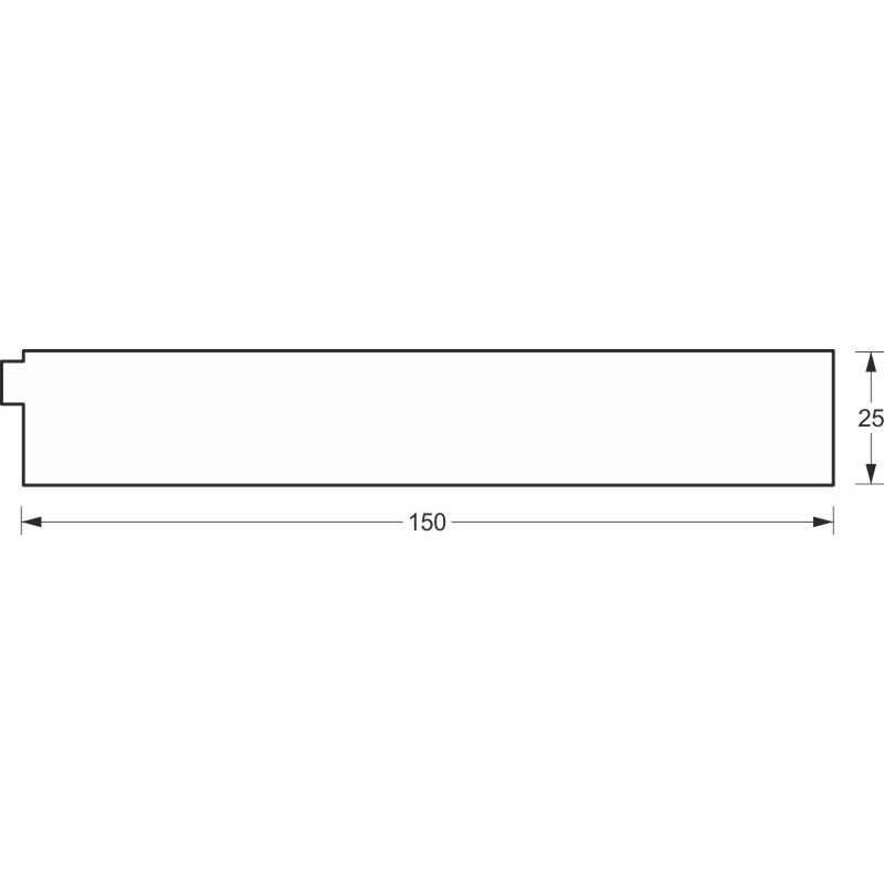 greenteQ Parapet wewnętrzny panel izolacyjny do ETICS o wysokiej izolacyjności 1,55 U, występ 2350 x 25 x 150 mm zdjęcie produktu BIGSKZ L