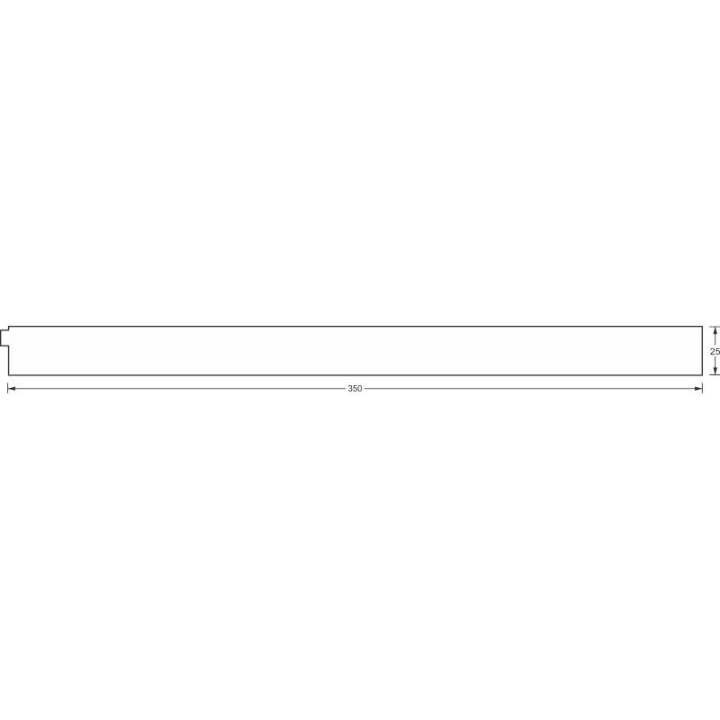 greenteQ Wewnętrzny panel izolacyjny parapetu do ETICS, wysoka izolacyjność 1,55 U, występ 2350 x 25 x 350 mm zdjęcie produktu BIGSKZ L