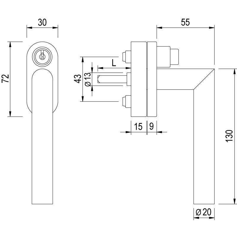 greenteQ FG61.S.ER abs 10/43 M5x55 zdjęcie produktu BIGSKZ L