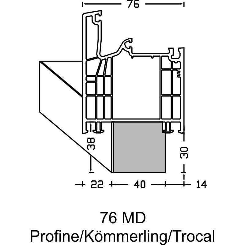 greenteQ Profil izolator de racord la pervazul ferestrei, cu o valoare U foarte izolantă 0,95, 2350 x 40 x 30 mm, 1 mm PVC alb pe o parte, potrivit pe fotografie a produsului BIGANW L
