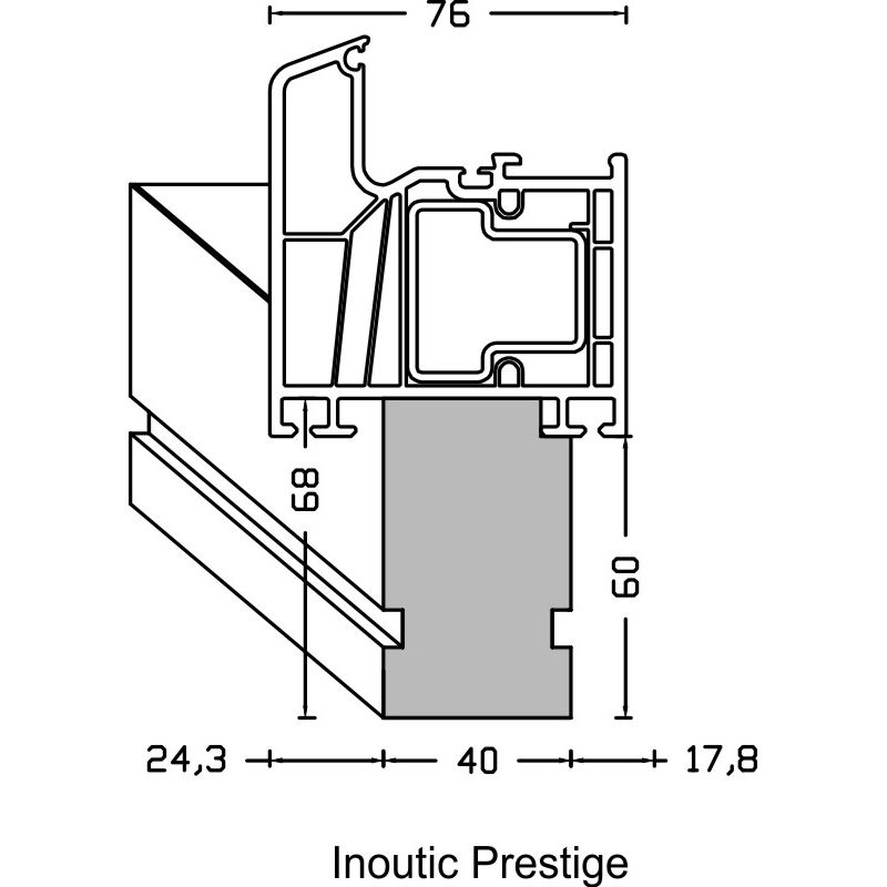 greenteQ Profil izolator de racordare a pervazului de fereastră pentru ETICS foarte izolant 0,95 valoare U ETICS, 2350 x 40 x 60 mm, potrivit pentru I fotografie a produsului BIGANW L