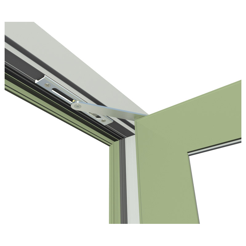 greenteQ Limitator de deschidere a ușii TOB.170.ER, VA1.4310 oțel inoxidabil cu arc, t=0,60mm fotografie a produsului BIGDET L