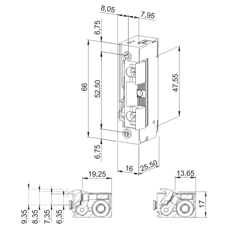 greenteQ Zăvorâre electrică BQ-D-1 cu arc puternic fotografie a produsului BIGSKZ L