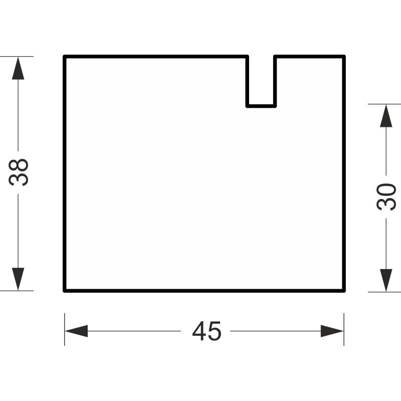 greenteQ Profil izolator pentru racordul pervazului de fereastră, cu valoare U foarte izolantă 0,84, 2350 x 45 x 30 mm, potrivit pentru Rehau Synego / fotografie a produsului BIGSKZ L
