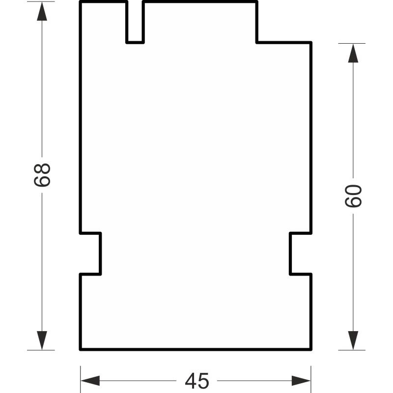 greenteQ Profil izolator de racord la pervazul ferestrei pentru ETICS foarte izolant 0,84 valoare U, 2350 x 45 x 60 mm, potrivit pentru Gealan S9000 i fotografie a produsului BIGSKZ L