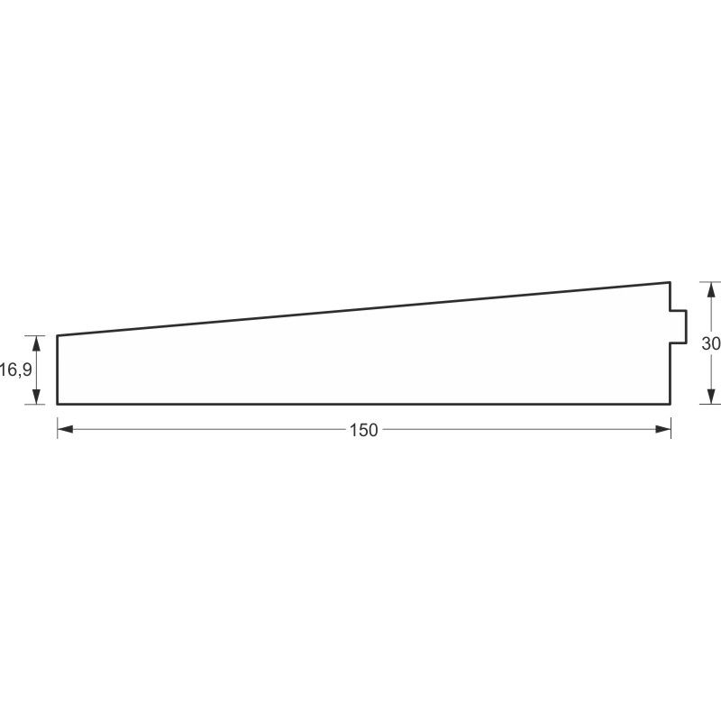 greenteQ Racord izolator de pervaz pentru pervazul ferestrei pentru ETICS, cu valoare U foarte izolatoare 1,29, bizotat la 5°, proiecție 2350 x 16,9/3 fotografie a produsului BIGSKZ L