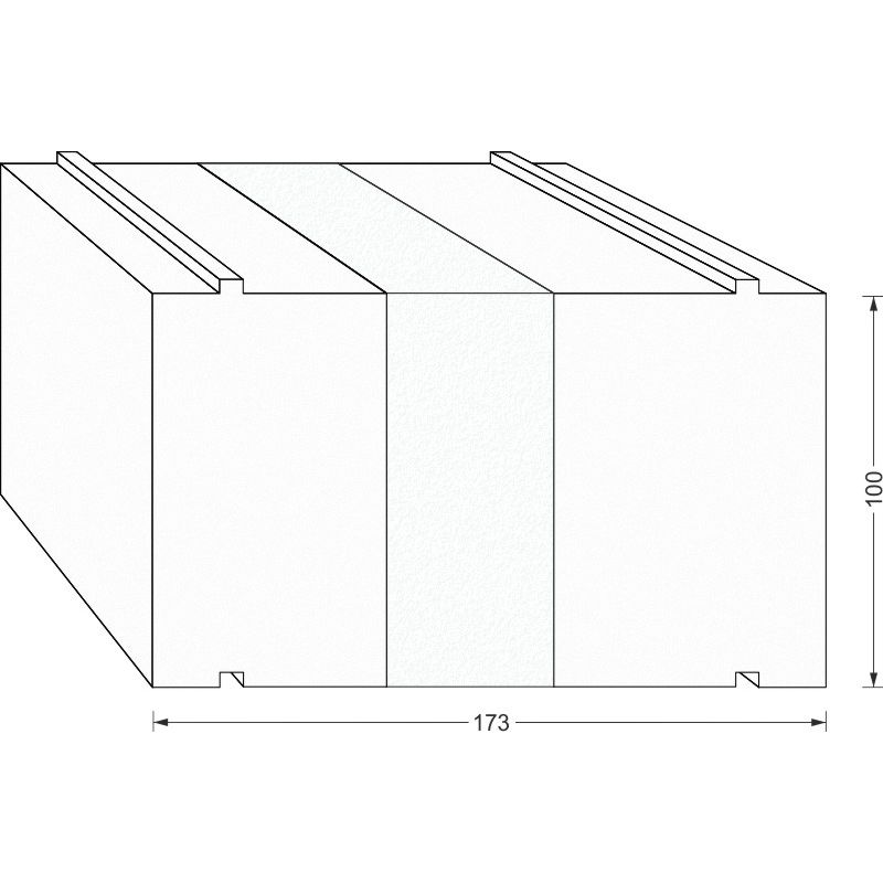 greenteQ Substructură profil termoizolant ușă ridicătoare/coborâtoare 2350x100/103x175, frezată, fără acoperire PVC pentru sistemul Inoutic HST 76 fotografie a produsului BIGSKZ L