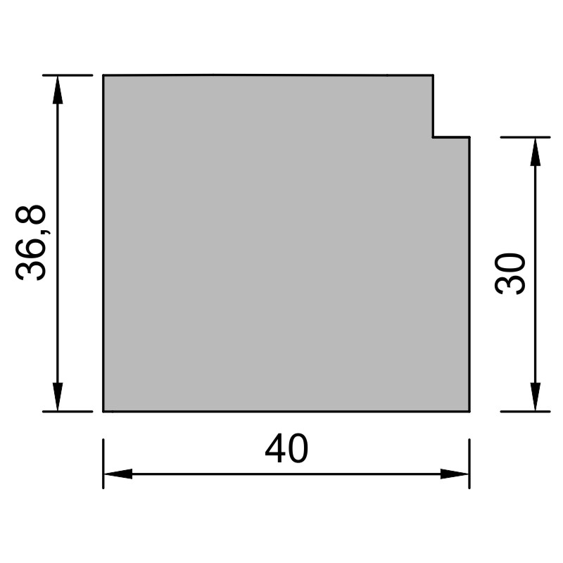 greenteQ Profil izolator pentru racordul pervazului de fereastră profil izolator de înaltă izolare 0,95 valoare U, 2350 x 40 x 30/37 mm, potrivit pent fotografie a produsului BIGSKZ L