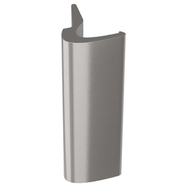 greenteQ Mâner de aluminiu pentru ușă de balcon/fractură de sticlă, argintiu închis F9, 75 mm fără șuruburi fotografie a produsului