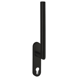 greenteQ Mâner de ușă ridicătoare/coborâtoare HSTG61.PZ.ER.RAL9005 acoperit cu negru RAL9005, lungime știft 2x95 mm (liber) came Ø 10 mm, incl. șurubu fotografie a produsului