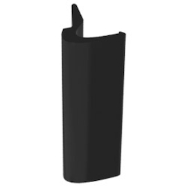 greenteQ aluminiu greenteQ mâner pentru ușă de balcon/fractură de sticlă RAL 9005 negru mat, 75 mm, fără șuruburi fotografie a produsului