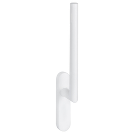 greenteQ Mâner de ușă ridicătoare/coborâtoare HSTG61.OL.ER.RAL9016 acoperit alb trafic RAL9016, lungimea știftului 2x95 mm (liber) came Ø 10 mm, incl. fotografie a produsului