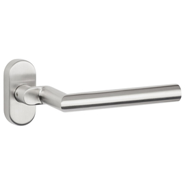 greenteQ mâner de pârghie partea găurii DG61H.A.ER.ORS.LT oțel inoxidabil fin mat, ax pătrat pentru 8 mm, poate fi folosit pe ambele părți cu arc dubl fotografie a produsului