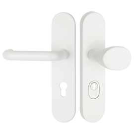 greenteQ Set ușă de securitate pentru ușă de intrare rezidențială DG60.S216.ZA.AL.RAL9016.NSWK Aluminiu trafic alb acoperit alb mat RAL9016, distanța fotografie a produsului