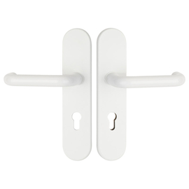 greenteQ Set de mânere de siguranță pentru ușa de intrare rezidențială DG60.S216.AL.RAL9016.NS aluminiu trafic acoperit alb mat RAL9016, distanța 72 m fotografie a produsului