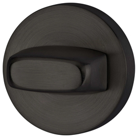 greenteQ Buton rotativ pe rozetă rotundă ER.RAL9005 Oțel inoxidabil acoperit negru mat RAL9005, cu știft schimbabil 8x60 mm, cu came de 7 mm fotografie a produsului