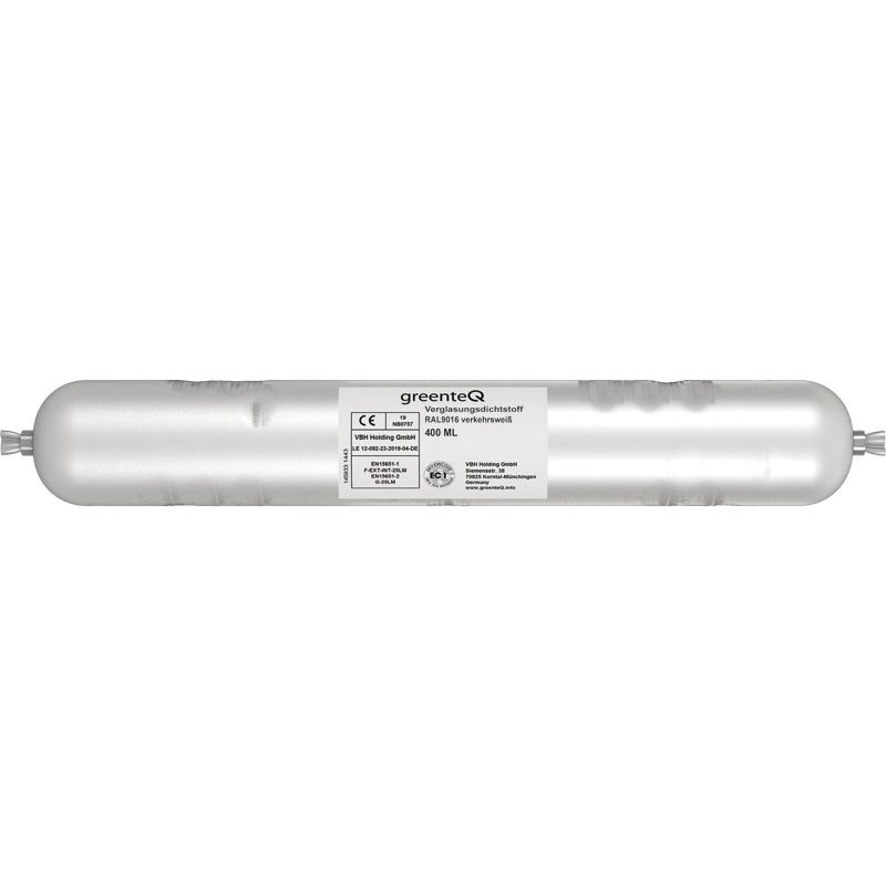 greenteQ Силиконовый герметик для стекол 400 мл Ral 9016 фотография продукта BIGPIC L