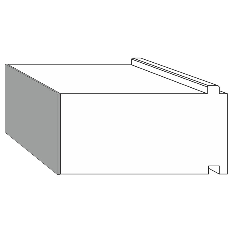 greenteQ подкладочный изоляционный профиль дверной порог 2350x30/33x64, фрезерованный, покрытие ПВХ с одной стороны 1 мм, цвет по RAL 7004 фотография продукта BIGPIC L
