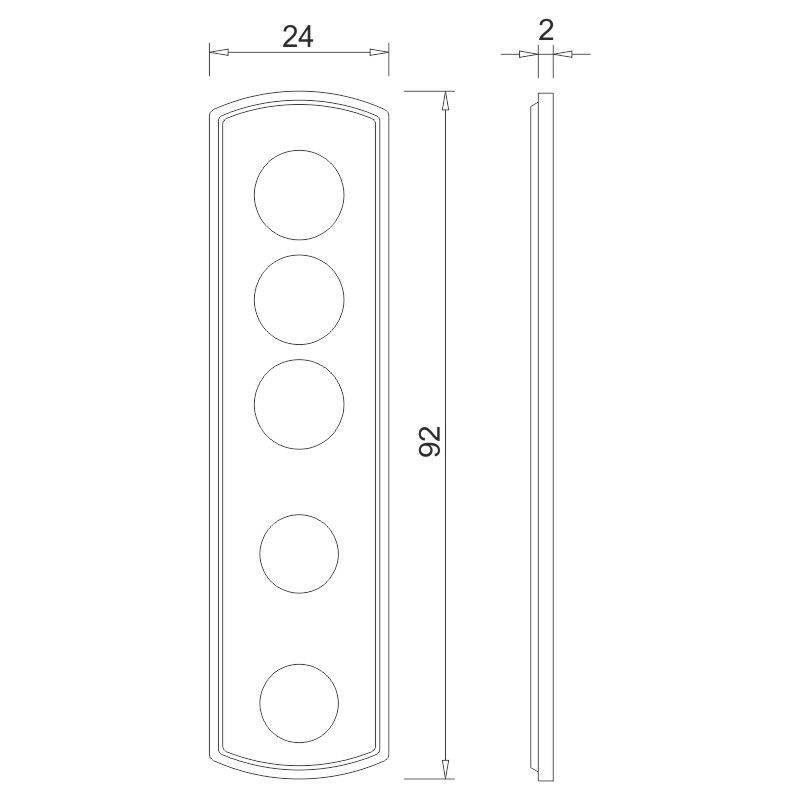 greenteQ нижняя накладка 2 мм TB 100.ZD.K черный фотография продукта BIGSKZ L