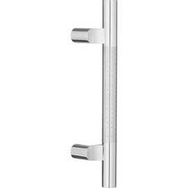 greenteQ Дверная ручка TG14.ER.GS 400/250/76 тонкая матовая и полированная вкл.BA 15.EU H/K/A 1x45мм,1x20мм фотография продукта