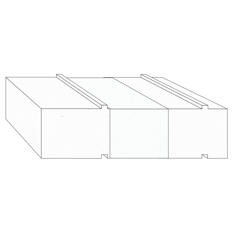 GreenteQ izolacijski profil za podkonstrukcijo za dvižno-drsna vrata 2350x50/53x191,5, frezan, brez PVC premaza za sistem Siegenia Ecopass 194 mm fotografija izdelka BIGPIC L