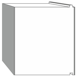 greenteQ podkonstrukcijski izolacijski profil vratni prag 2350x100/103x90, frezan, obojestranski PVC premaz 1 mm, podoben barvi RAL 7004 fotografija izdelka